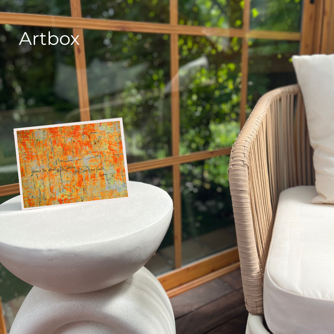 Dame tu amor y tu gracia naranja negro neon