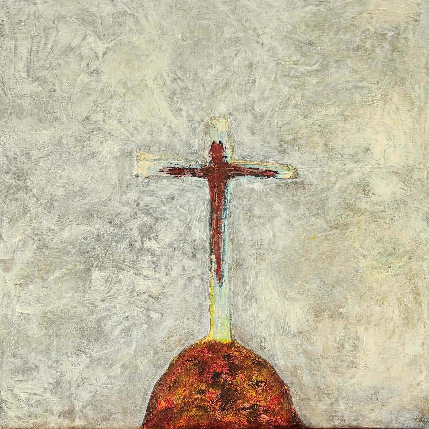 Cruz con jesus / marron