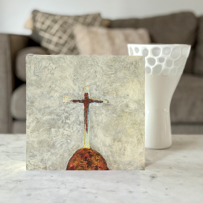 Cruz con jesus / marron