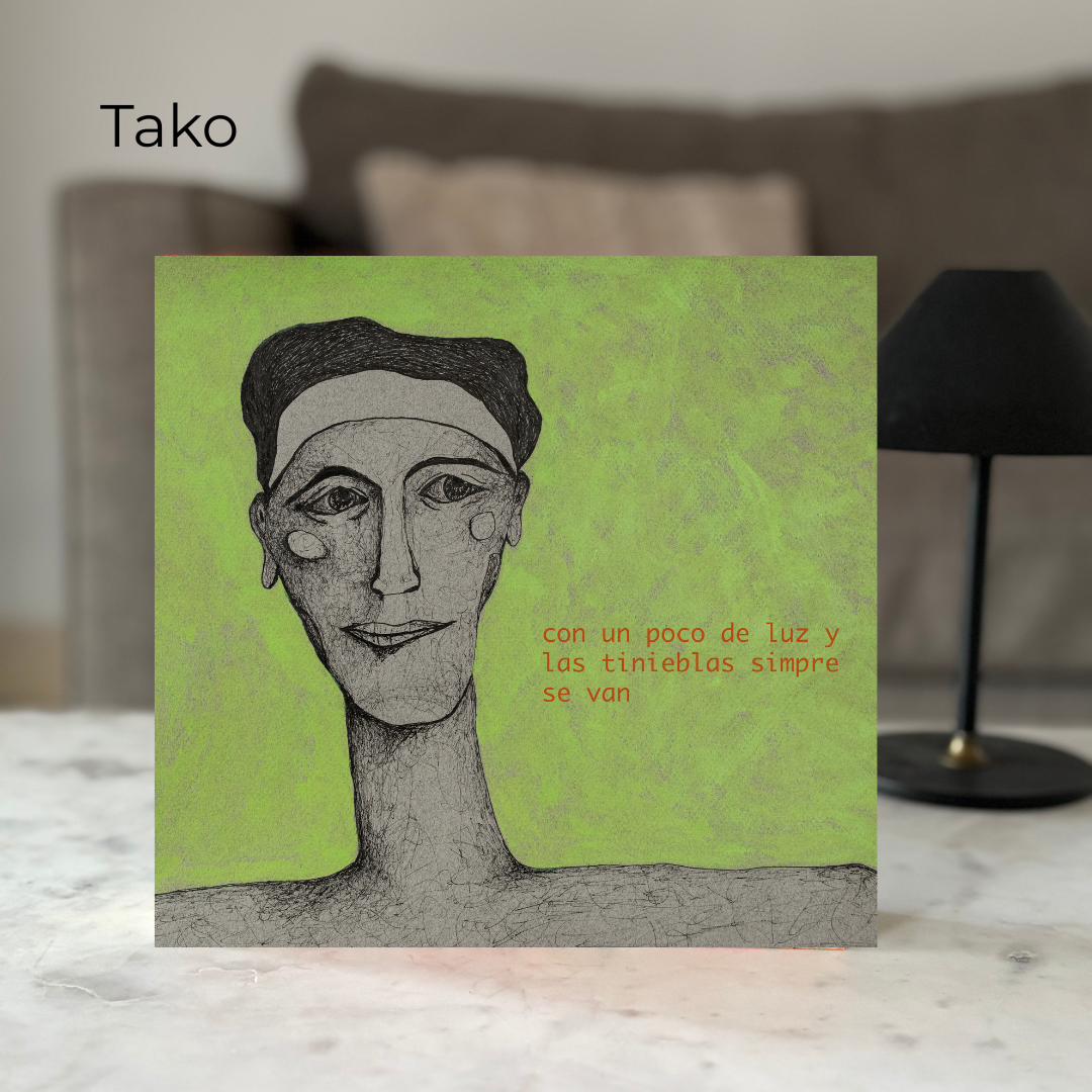 With a piece of light