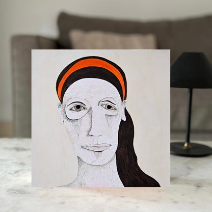 Mujer Vincha Naranja