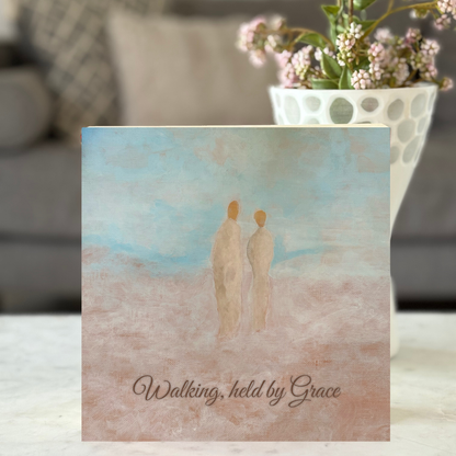 Walking, held by Grace